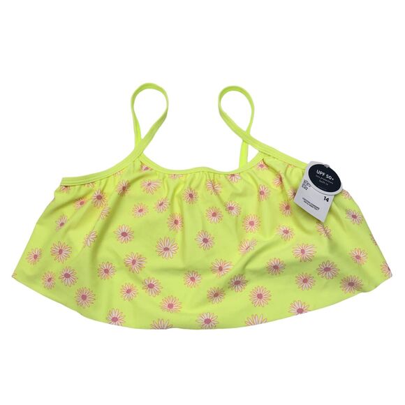 Oshkosh B'Gosh Girls Floral Bikini Set 2 Piece Swimsuit High Waist Sz 14 UPF 50+ - Picture 2 of 11
